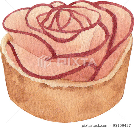 Pastry day wth ingredient and decor concept watercolor icon png 95109437