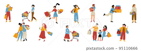 People shopping in store, mall or market 95110666