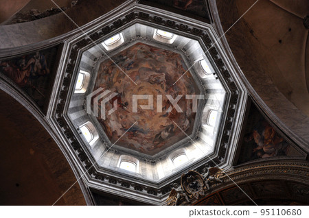 Painted ceiling of the dome of Santa Maria del Popolo basilica 95110680