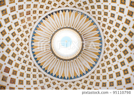 Interior detail of the dome of the Rotunda of Mosta, Malta Interior detail of the dome of the Rotunda of Mosta, Malta 95110798