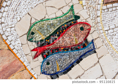 Religious christian mosaics in Ta Pinu, Malta 95110815