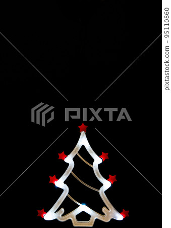 Christmas tree shaped led light on black Christmas tree shaped led light on black 95110860