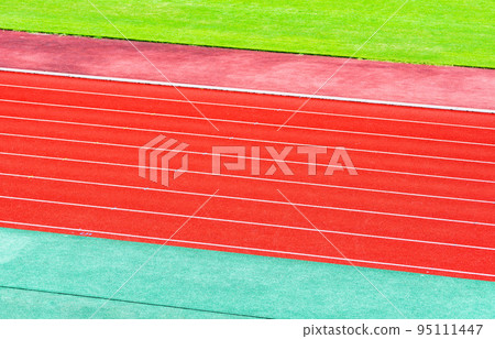 Athletics track stadium [Autumn image of sports] 95111447