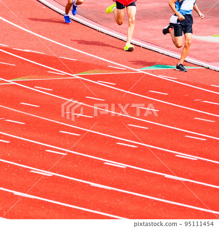 Athletics track stadium [Autumn image of sports] 95111454