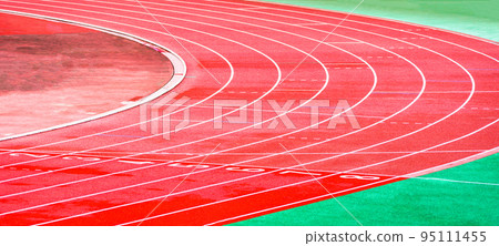 Athletics track stadium [Autumn image of sports] 95111455