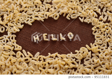 Alphabet shaped pasta Alphabet shaped pasta 95111831