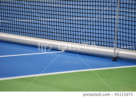 Tennis blue hard court with net 95111873