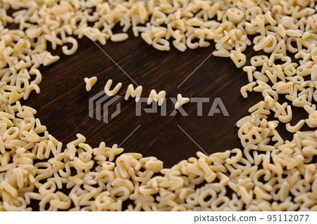 Alphabet shaped pasta 95112077