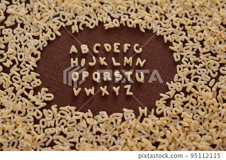 Alphabet shaped pasta 95112115