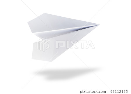 Paper plane origami isolated on a white background 95112155