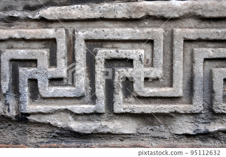 Ancient Roman carving detail Ancient Roman carving detail 95112632