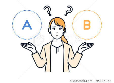 一個穿西裝的女人的矢量插圖素材進行比較 一個穿西裝的女人的矢量插圖素材進行比較 95113068