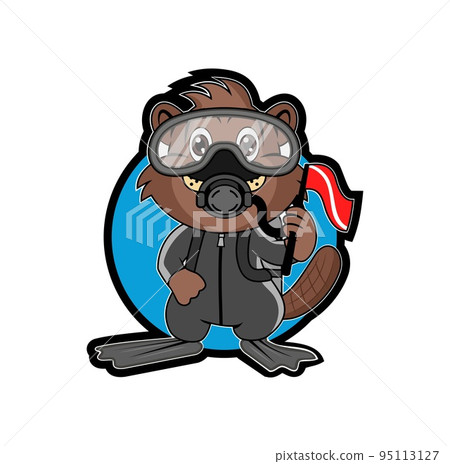 Beaver diver cartoon design illustration vector eps format , suitable for your design needs, logo, illustration, animation, etc. Beaver diver cartoon design illustration vector eps format , suitable for your design needs, logo, illustration, animation, etc. 95113127