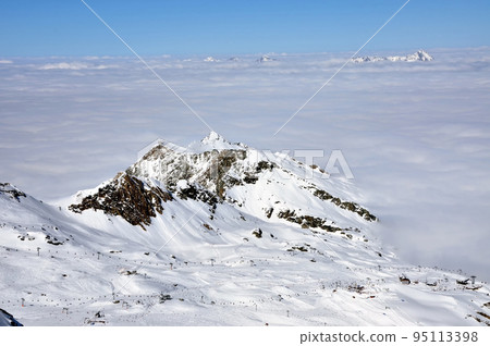 Ski resort in the Alps Ski resort in the Alps 95113398