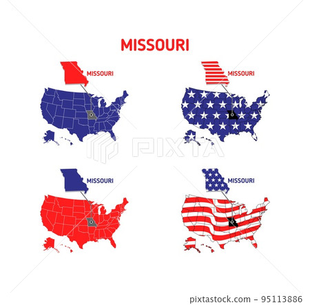 Missouri map with usa flag design illustration vector eps format , suitable for your design needs, logo, illustration, animation, etc. Missouri map with usa flag design illustration vector eps format , suitable for your design needs, logo, illustration, animation, etc. 95113886