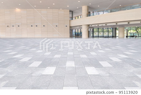 現代建築無人展廳室內地面背景 現代建築無人展廳室內地面背景 95113920