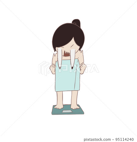 在體重秤上洗澡後對我的體重感到驚訝的插圖 95114240