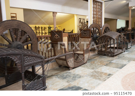 Artefacts, displayed in The Goa Chitra Museum an ethnographic museum with over 4000 artefacts. Founded and run by the artist-curator-restorer Victor-Hugo Gomes, Benaulim village, Goa Artefacts, displayed in The Goa Chitra Museum an ethnographic museum with over 4000 artefacts. Founded and run by the artist-curator-restorer Victor-Hugo Gomes, Benaulim village, Goa 95115470