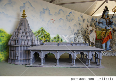 Replica of Bhimashankar Jyotirlinga in Maharashtra. One of the 12 Jyotirlingas in Someshwar Wadi Temple, Baner, Pune, Maharashtra 95115514
