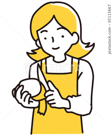 woman peeling 95115667