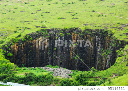Mountain excavation, Baner, Pune, Maharashtra, India 95116531