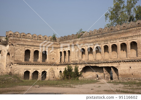 Partial view of Raj durbar from inside, Wafgaon Fort, Wafgaon, Taluka Khed, Dist Pune 95116602
