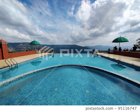 Swimming Pool of Rockford Resort, Tapola Road, Chikhali, Maharashtra, India.. Swimming Pool of Rockford Resort, Tapola Road, Chikhali, Maharashtra, India.. 95116747