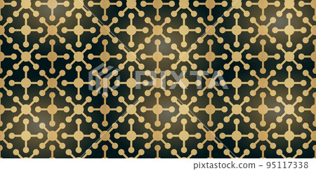 Art deco seamless pattern. Golden ethnic ornament on black background. Luxury geometric nouveau wallpaper, elegant classic retro ornament. Vector golden abstract geometric royal pattern for textile, Art deco seamless pattern. Golden ethnic ornament on black background. Luxury geometric nouveau wallpaper, elegant classic retro ornament. Vector golden abstract geometric royal pattern for textile, 95117338