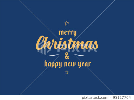 Merry Christmas and Happy New Year Greeting card blue background Merry Christmas and Happy New Year Greeting card blue background 95117704