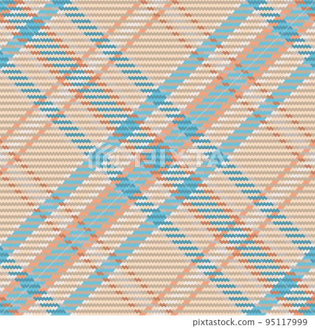 Seamless pattern of scottish tartan plaid. Repeatable background with check fabric texture. Vector backdrop striped textile print. 95117999