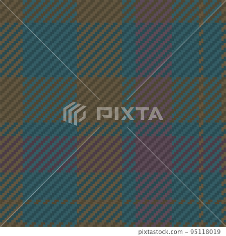Seamless pattern of scottish tartan plaid. Repeatable background with check fabric texture. Vector backdrop striped textile print. 95118019