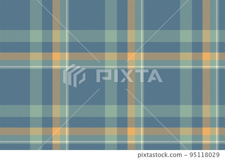 Plaid background, check seamless pattern in blue. Vector fabric texture for textile print, wrapping paper, gift card or wallpaper. 95118029