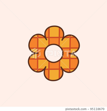 Groovy checkered flower 95118670