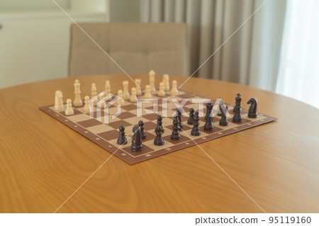 A chess game or chessboard at home. lifestyle. Activity in business concept. 95119160
