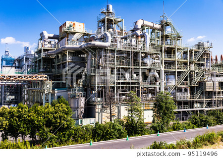 Toda City, Saitama Prefecture Japan's largest plant and blue sky at the Arakawa Water Circulation Center 95119496