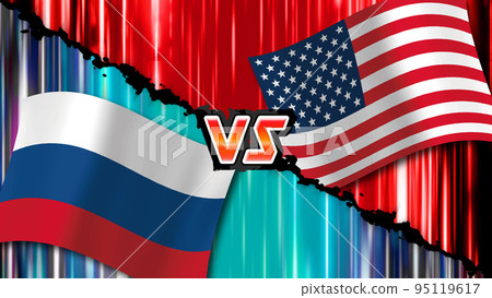 National flag USA VS Russia image background E National flag USA VS Russia image background E 95119617