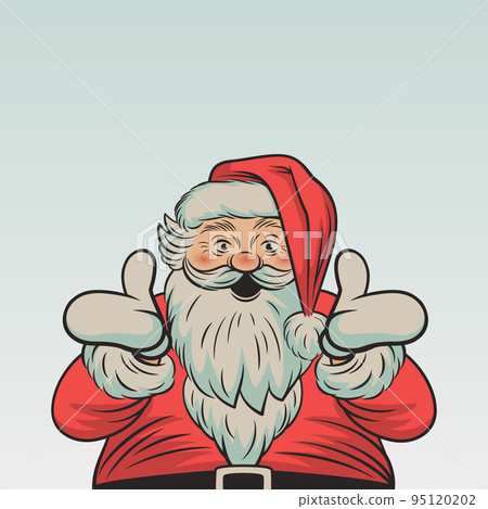 Merry Christmas Card with Happy Santa Claus in Retro Cartoon Comic Style. Confused, Confused, Inquiring, Telling, Asking Santa Character. Merry Christmas and Happy New Year Holiday Greeting Card Merry Christmas Card with Happy Santa Claus in Retro Cartoon Comic Style. Confused, Confused, Inquiring, Telling, Asking Santa Character. Merry Christmas and Happy New Year Holiday Greeting Card 95120202