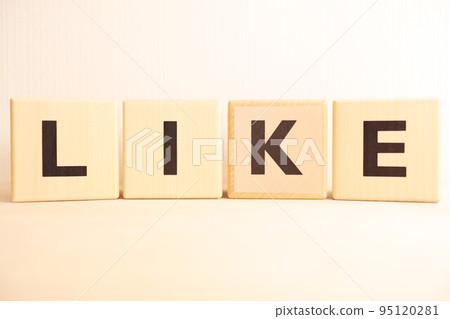 LIKE wooden alphabet block (logo icon) LIKE wooden alphabet block (logo icon) 95120281