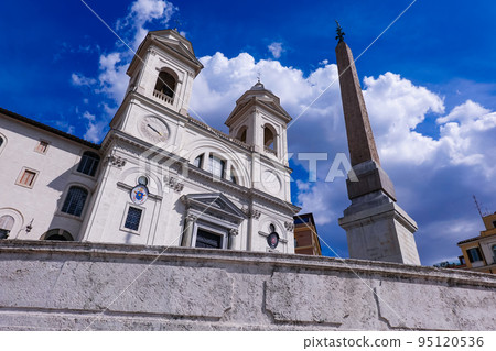 Church of Trinita dei Monti at the top of Piazza di Spagna (Rome) 95120536