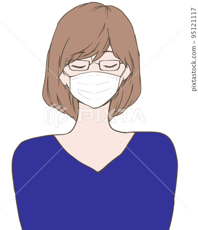 Female glasses mask infection prevention Female glasses mask infection prevention 95121117