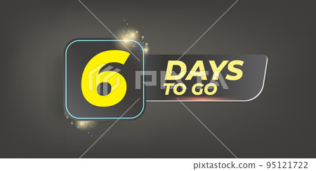 Six days to go countdown horizontal grey banner design template. 6 days to go sale announcement grey modern shiny banner, label, sticker, icon, poster and flyer. Six days to go countdown horizontal grey banner design template. 6 days to go sale announcement grey modern shiny banner, label, sticker, icon, poster and flyer. 95121722