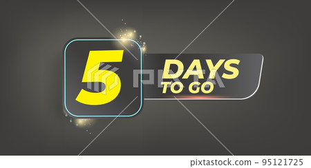 Five days to go countdown grey horizontal banner design template. 5 days to go sale announcement grey banner, label, sticker, icon, poster and flyer. Five days to go countdown grey horizontal banner design template. 5 days to go sale announcement grey banner, label, sticker, icon, poster and flyer. 95121725