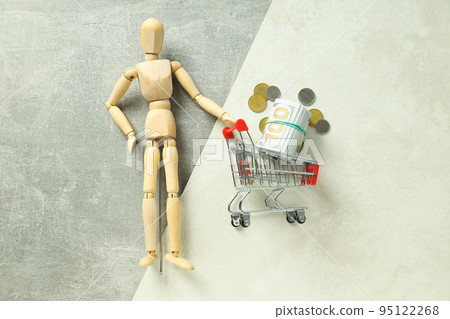 Concept of financial, economic problems and inflation 95122268