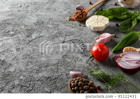 Concept of cooking, different spices, space for text Concept of cooking, different spices, space for text 95122431