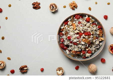 Concept of Orthodox Christmas food, Kutya, space for text 95122681