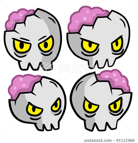 Human skull and crossbones. Dead man head. 95122966