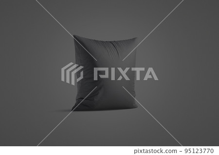 Blank black square pillow mockup stand, dark background Blank black square pillow mockup stand, dark background 95123770