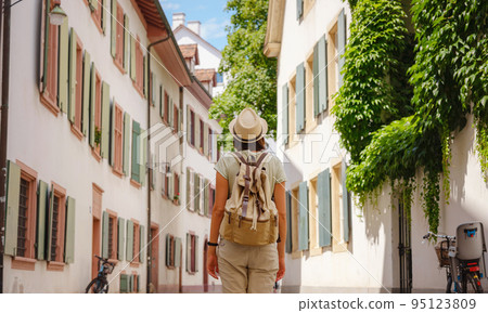 travel to summer Europe young asian woman 95123809