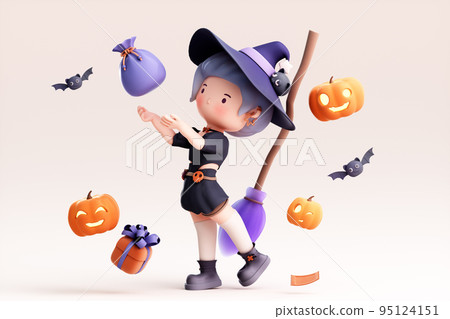 halloween, magician, pumpkin 95124151