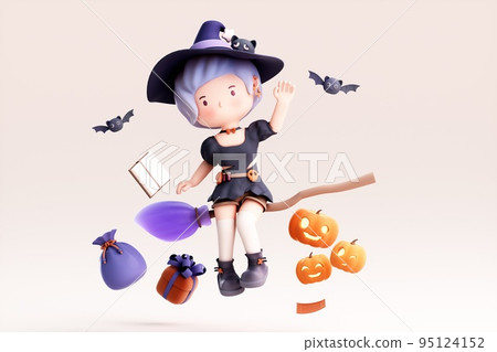 halloween, magician, pumpkin 95124152